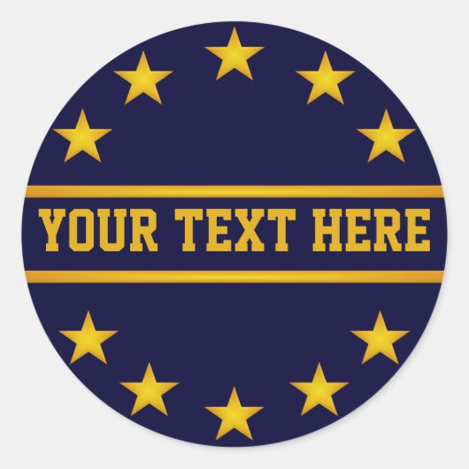 stickers ETOILES D'OR PERSONNALISÉES (Devant)