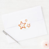 Stickers Etoiles Orange & Jaune (Enveloppe)