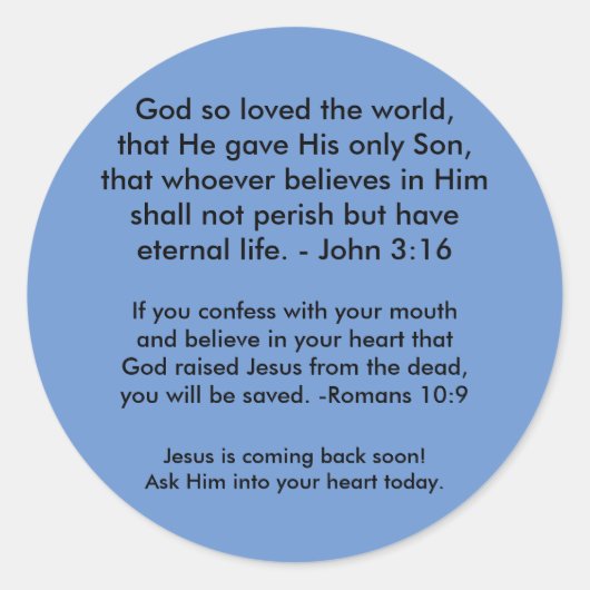 Stickers Evangile (Devant)