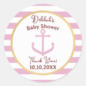 Stickers Événement Bébé rose - Baby shower (Devant)