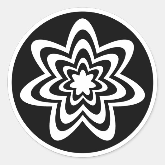 Stickers Explosion florale, Noir (Devant)