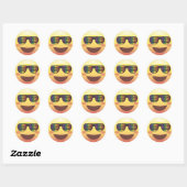 Stickers Face Rainbow Party Shades Emoji (Feuille)