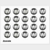 Stickers Fade to Black Round (Feuille)