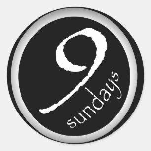 Stickers Fade to Black Round