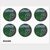 Stickers Fade to Black Round (Feuille)