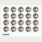 Stickers Fade to Black Round (Feuille)