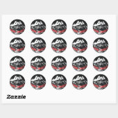 Stickers Fade to Black Round (Feuille)