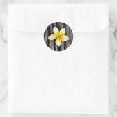 Stickers Faire-part de mariage Hawaii Plumeria (Sac)