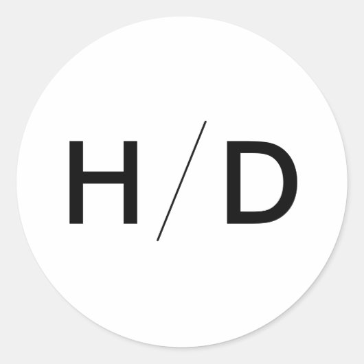 Stickers Faire-part de mariage Monogramme moderne  (Devant)