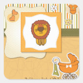 Stickers Faire-part Lion Baby (Devant)