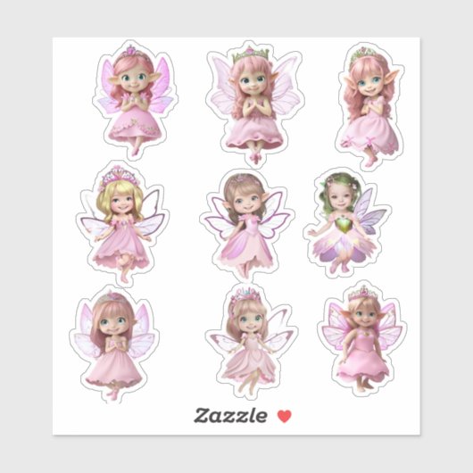 Stickers Fairy Cute 3 (Feuille)