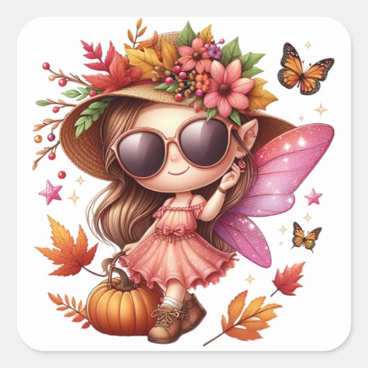 Stickers Fairy Cute Automne (Devant)