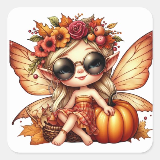 Stickers Fairy Cute Automne (Devant)