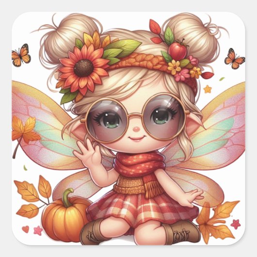 Stickers Fairy Cute Automne (Devant)