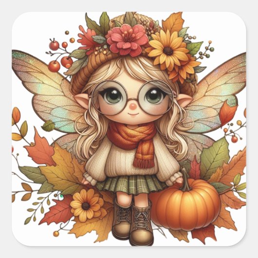 Stickers Fairy Cute Automne (Devant)