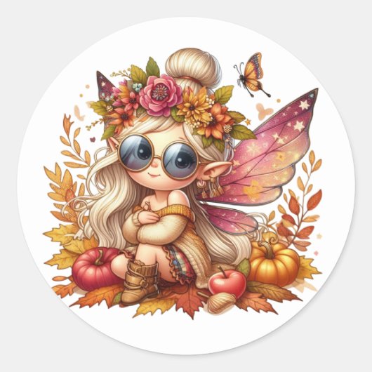 Stickers Fairy Cute Automne (Devant)