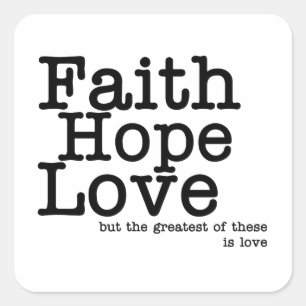 Stickers Faith Hope Love