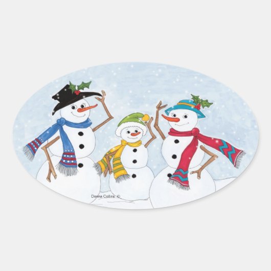 Stickers famille Snowmen (Devant)