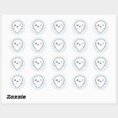 Stickers fantômes Kawaii Winking (Feuille)