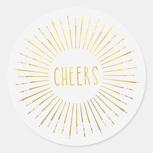 Stickers Faux Gold Cheers (Devant)
