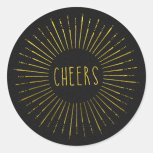 Stickers Faux Gold Cheers