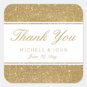 Stickers Faux Gold Parties scintillant Mariage Mer (Devant)