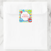 Stickers Faveur anniversaire Monster (Sac)