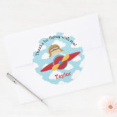Stickers Faveur Avion Blonde Pilot Boy (Enveloppe)