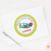 Stickers Faveur Avion (Garçons Anniversaire) (Enveloppe)