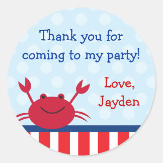 Stickers Faveur Nautique Crabe