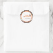 Stickers Favor 20 - 1,5" Brown Orange Chevron (Sac)