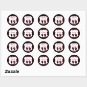 Stickers Favor 20 - 1,5" Casquettes formels Élégan (Feuille)