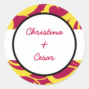 Stickers Favor 20 - 1,5" Favoris Coral clair Rose/