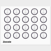 Stickers Favor 20 - 1,5" Profond pourpre Damask (Feuille)