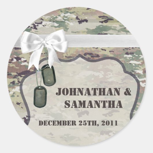 Stickers Favor de 20 à 1,5" Armée OCP Camo Uniform (Devant)