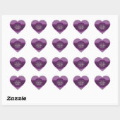 Stickers Favor de mariage en forme de coeur (Feuille)