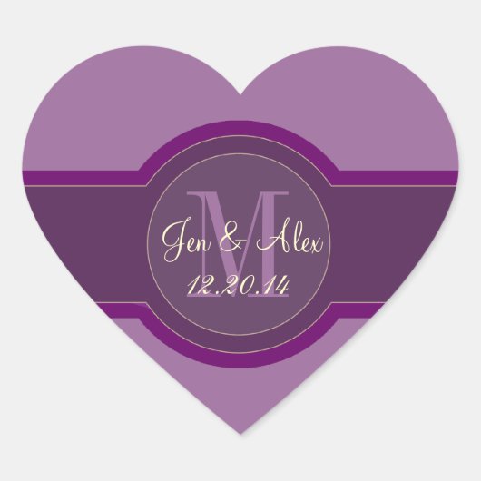 Stickers Favor de mariage en forme de coeur (Devant)
