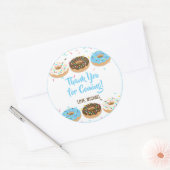 Stickers Favor Merci Bleu beignets (Enveloppe)