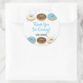 Stickers Favor Merci Bleu beignets (Sac)