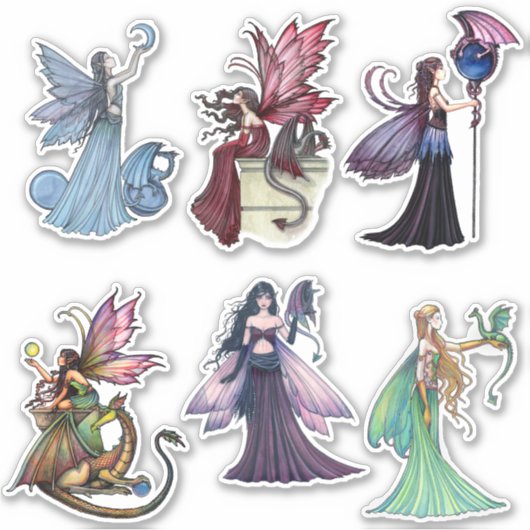 Stickers fées avec dragons par Molly Harrison (Devant)