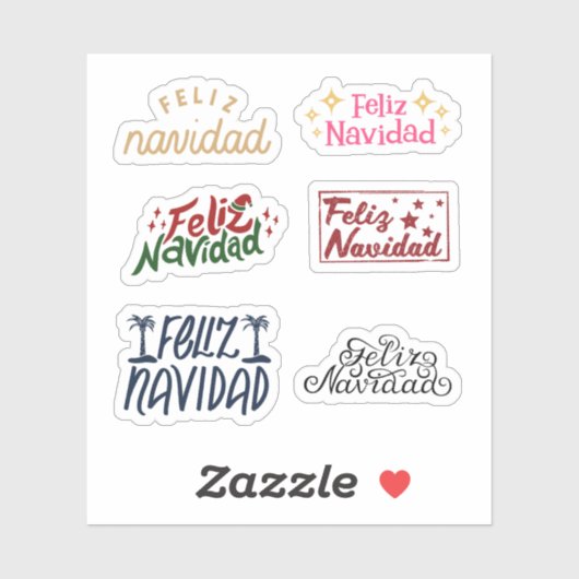 Stickers Feliz Navidad (Feuille)