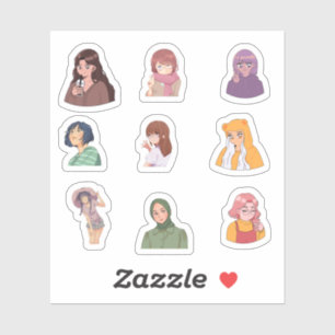 Stickers Femme Anime