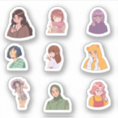 Stickers Femme Anime (Devant)