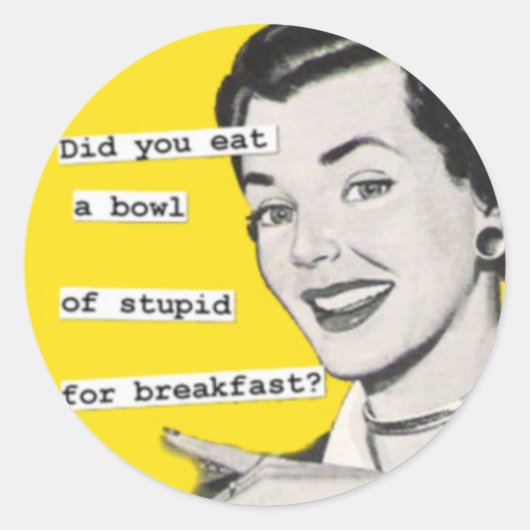 Stickers femme au foyer rétro joyeuse 8 (Devant)