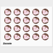 Stickers Femme Brown rose (Feuille)