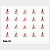Stickers Femme De Passe Florale Avec Robe (Feuille)