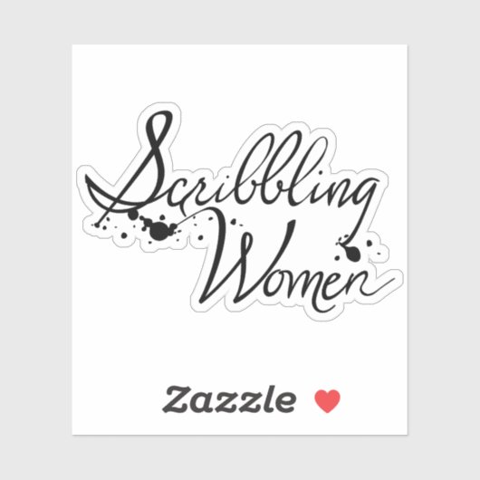 Stickers Femme Scribbling (Feuille)
