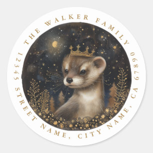 Stickers Ferret Round