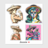 Stickers festifs du patrimoine hispanique (Feuille)