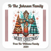 Stickers Festive de Noël pour le recouvrement (Devant)